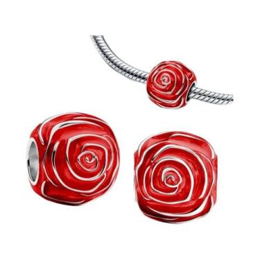 Imagem de Colar E Brincos Femininos De Prata Esterlina 925 Com Pingente Flor Ros