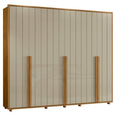 Imagem de Guarda Roupa Casal Volpi 6 Portas Mdf 278 Cm Cumaru Opala Madetec