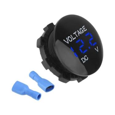 Imagem de Mini Voltímetro Digital 12V-24V Com Display LED Para Carro, Moto, Barc