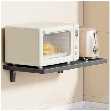 Imagem de Prateleira de forno de micro-ondas para montagem na parede - Rack de armazenamento comercial para panelas, frigideiras e especiarias - Organizador de cozinha e suporte de forno elétrico para soluções
