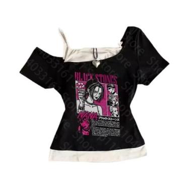 Imagem de Camisetas Gráficas Slim Fit Punk Gótico Dos Anos 90 Para Mulheres, Mod