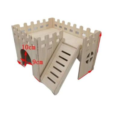 Imagem de Grande Ninho De Madeira Maciça Para Hamster, Esquilo, Ouriço, Urso Dou