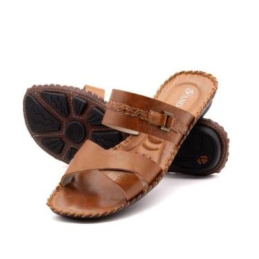 Imagem de Sandália Rasteira Jade em Couro Alure Cobre - 12405AC - Andacco, Marro