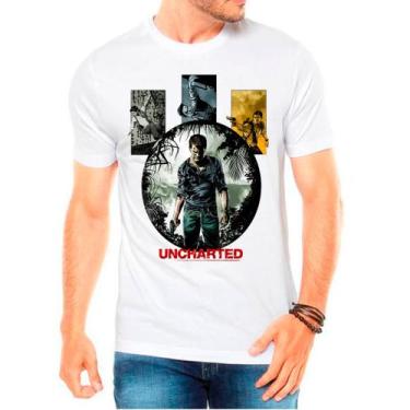 Imagem de Camiseta uncharted games jogos camisa masculina lançamento 01 - DESIGN