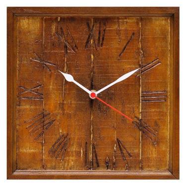 Imagem de Relógio De Parede Quadrado - Rústico
