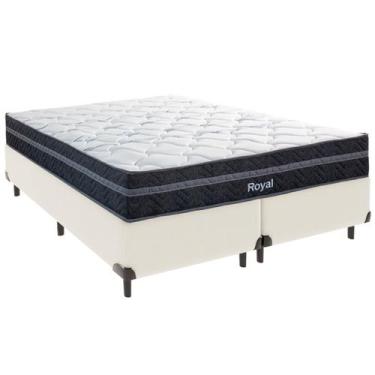 Imagem de Cama Box King e Colchão Royal Molas Ensacadas Colchobel Palha