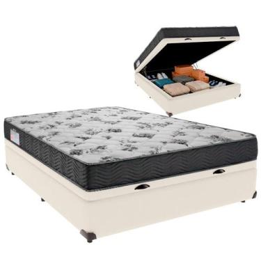 Imagem de Cama Box Baú Viúvo e Colchão ISO 100 D33 Ortobom Palha