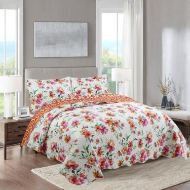 Imagem de Kit Cobre Leito Luxo Casal Queen 3 Peças  Toque Macio e Acabamento Pre