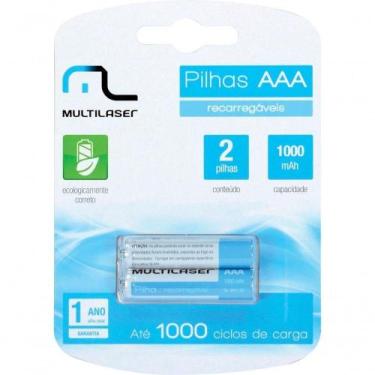Imagem de Pilha Recarregavel Aaa 1000mah C-2 Cb051 - MULTILASER