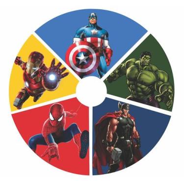 Imagem de Painel Festa Redondo Heróis Marvel 3d 1,50 Dia. - Fantasia Brás