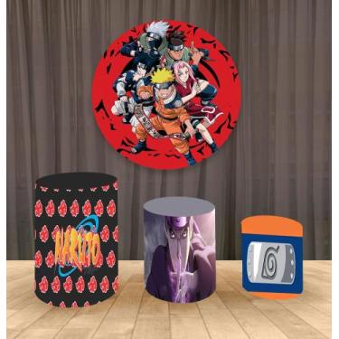 Imagem de Painel Redondo 1,50m E Trio Capa De Cilindro Naruto MOD.2 - Fantasia B