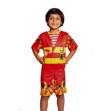 Imagem de Fantasia Bombeiro Meninos Infantil Fireman - Fantasia Brás, GG - 8 ANO
