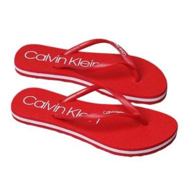 Imagem de Chinelo Feminino Calvin Klein Swim Vermelho CKSWF1100I-Feminino