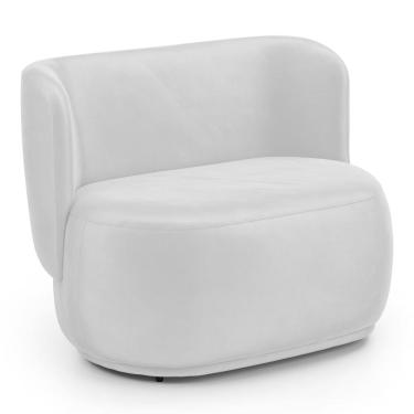 Imagem de Namoradeira Decorativa Orgânica Molly 02 Lugares Couríssimo Branco - Abmaza