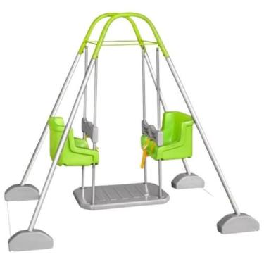 Imagem de Balanço Infantil 2 Cadeiras Verde Com Estrutura Jundplay