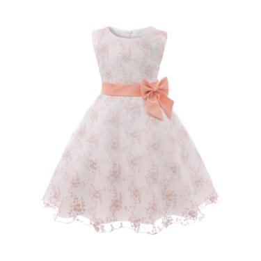 Imagem de Vestido De Princesa Com Renda Bordada Para Meninas, Estilo Europeu-Ame