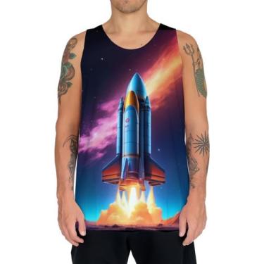 Imagem de Camiseta Regata Foguete Espacial Space Rocket Espaço 4 - Kasubeck Stor