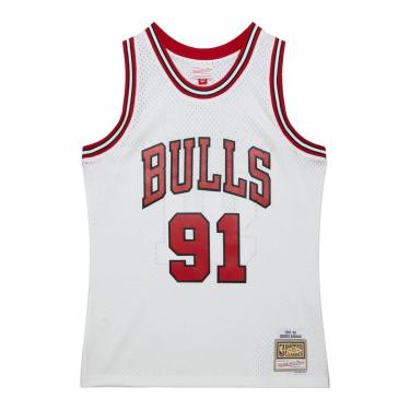 Imagem de Regata Mitchell & Ness NBA Glitter Swingman Chicago Bulls 1997-98 Dennis Rodman Masculi...