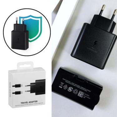 Imagem de Carregador Tipo C P/ Samsung 45w Turbo Completo Cabo Usb C + Tomada Fo