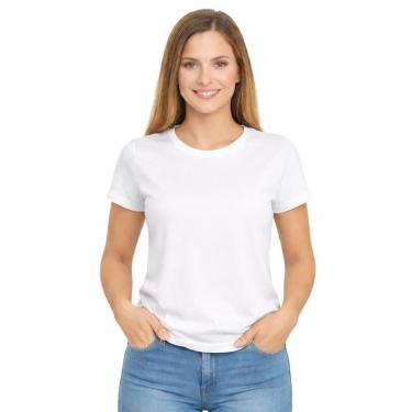 Imagem de Camiseta Feminina Algodão Básica Casual Confortável Dia a Dia-Feminino