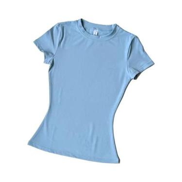 Imagem de Conjunto De Yoga Sem Costura Para Mulheres, Top Cropped De Manga Curta