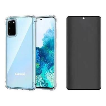 Imagem de Película Fosca Privacidade + Capa Anti Impacto Para Samsung Galaxy S20