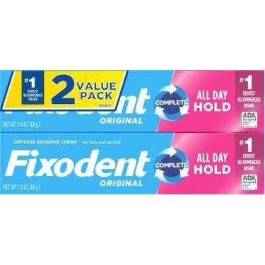 Imagem de Kit Creme Fixador de Dentadura Fixodent Original 2 unidades 68g