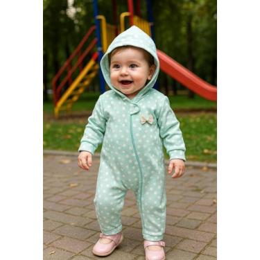 Imagem de Macacão Bebe Tamanho P e G Menina Alenice/Big Day/Rovitex Inverno, Mac