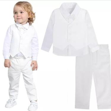 Imagem de Terno Branco Batizado Page Menino Bebe  ***Tam 2 anos***