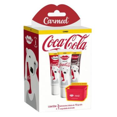 Imagem de Kit Carmed Coca Cola Hidratante Labial 3 Unidades Sortidos de 10g cada