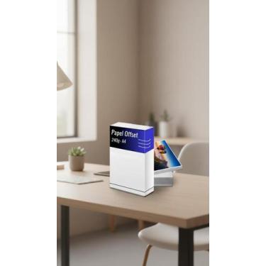 Imagem de Papel Offset 240g A4 Branco 250 Folhas Premium - Congratulations Store