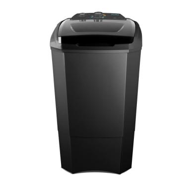 Imagem de Tanquinho de Lavar Roupa Britânia BLT20A 20,6kg Semiautomático com Timer e Dispenser Duplo Preto com Tampa Cinza Fumê