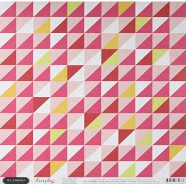 Imagem de American Crafts 733068 25 folhas de azulejos angulares Jen Hadfield para todos os dias, cartolina dupla face, 30,5 x 30,5 cm, multicolorido