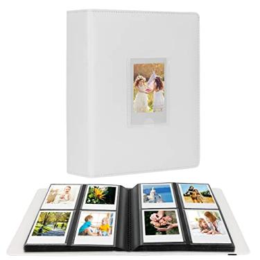 Imagem de 288 fotos verticais para álbum de fotos Instax Mini, janela frontal, álbum 2x3 para Fujifilm Instax Mini Film 12 11 9 8 40, Polaroid 300, HP Sprocket, K-pop Photocards (Branco)