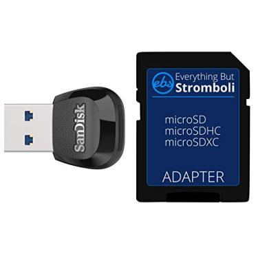 Imagem de Everything But Stromboli Leitor Sandisk Mobilemate USB 3.0 (Sddr-B531-Gn6Nn) Leitor De Cartão De Memória Para Cartão microSD - Pacote Com (1) Adaptador Micro Para Sd