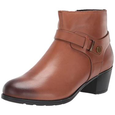 Imagem de Propet Bota de cano curto feminina Topaz, Botinha Bronzeada, 7 Wide
