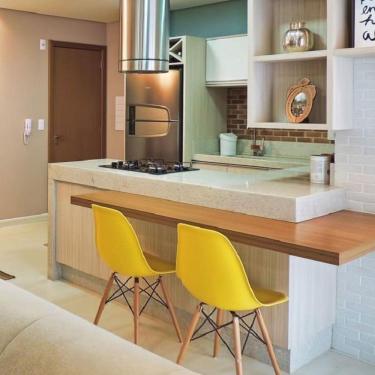 Imagem de Conjunto 2 Cadeiras Eiffel PP Base Madeira Rivatti Amarelo