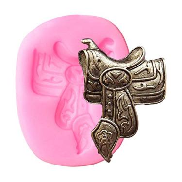 Imagem de Molde de silicone 3D de sela de cavalo para sobremesas faça você mesmo molde de sabonete chocolate cupcake bolo decoração cubo de gelo pudim goma pasta doce molde Fondante feito à mão sorvete geleia shots cristal