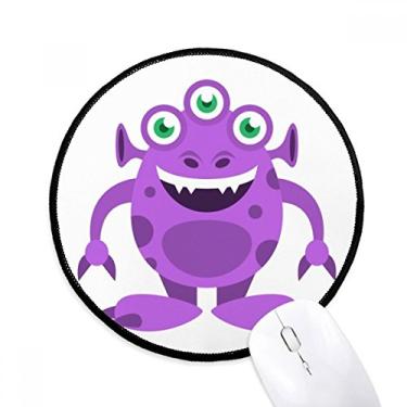 Imagem de Mouse pad Alienígena Universe Alien Monster Purple Desktop Office Tapete Redondo para Computador