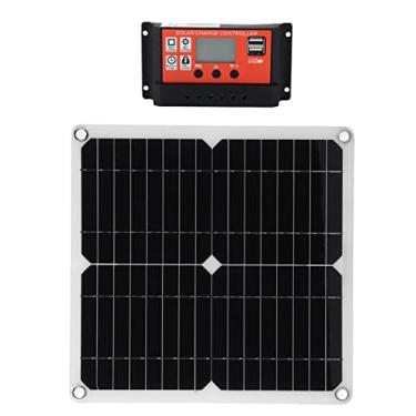 Imagem de Kit de painel solar de 15 W, controlador de saída USB duplo 100 A, células solares para bateria de carro e barco (laranja controlador)