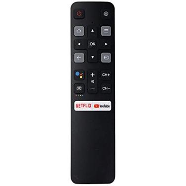 Imagem de Controle remoto infravermelho substituído sem voz RC802V para TCL Android TV 40S330 32S330 40S334 32S334 70S430 32A325 32A323 65Q637 55Q637 55S430 43S430 65Q6666637 55Q637 43S434 50S434 55S434 65S434 75S434 32P30S