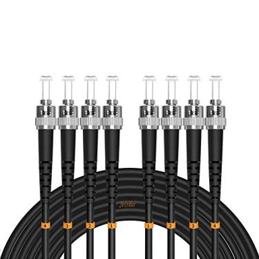 Imagem de Jeirdus Cabo de Fibra Óptica 40 metros ST para ST Outdoor Armored 4 Core 9/125 SM Cabo de Fibra Óptica ST-ST Singlemode