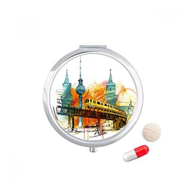 Imagem de Tokyo Japan Rail Train Tower Pill Case Pocket Medicine Storage Box Dispenser Recipiente