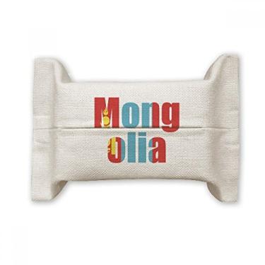 Imagem de Bolsa de linho de algodão com nome da bandeira da Mongólia