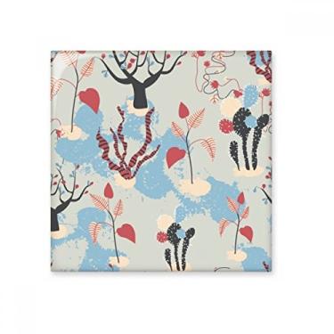 Imagem de Azulejo de cerâmica brilhante de cacto do deserto Savanna Blue Trees
