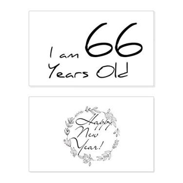 Imagem de Cartão de felicitações I am 66 years old Age Idderly New Year Festival Bless Message Present