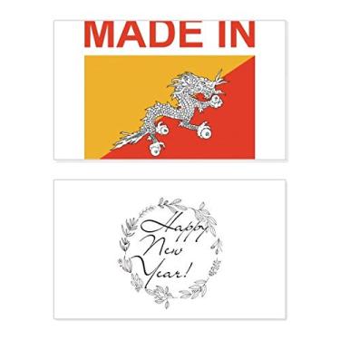 Imagem de Made In Butan Country Love New Year Festival Cartão de felicitações Bless Message Present