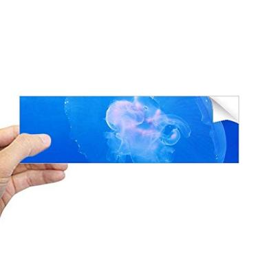 Imagem de DIYthinker Adesivo retangular de água-viva, oceano, ciência da água, natureza, para-choque, notebook, decalque de janela