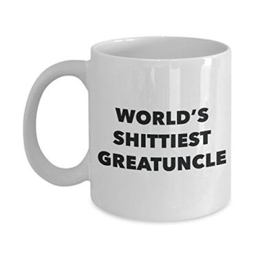 Imagem de Caneca Great-uncle – Copo de café – World's Shittiest Great-uncle – Presente para tio-tio – Ideia divertida de