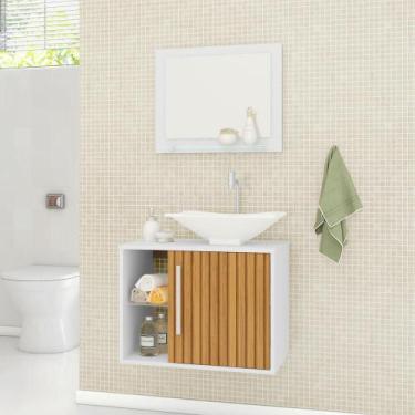 Imagem de Gabinete Armario Banheiro Completo Baden Com Torneira   - Móveis Becha